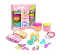 Coffret Duo Deluxe Gui Gui Éclat fruité, kit de 2 slimes parfumés gelée et Transparent à embellir en 5 étapes, avec Un Gua Sha et Une cuillère, à partir de 6 Ans