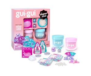 Coffret Duo Deluxe Gui Gui Shimmer Exclusif, avec 2 slimes iridescents, Booster aux Perles éclatantes, 2 sachets d'embellissement et de Finition, Fais Briller tes slimes de Mille Feux