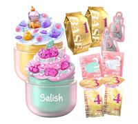 Coffret Duo Gui Gui by Salish, Texture Beurre et Nuage, Embellis Ton Slime, Cocréé avec Salish Matter, Crée Le Plus Beau Slime Gui Gui ASMR avec Les décorations préférées de Salish