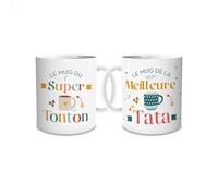 Coffret duo mugs tonton tata a paillettes