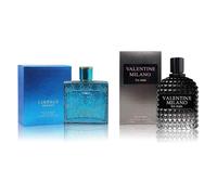 Coffret Eau De Cologne Pour Homme (3,4 Oz/100 Ml X 2 Pièces) Eau De Parfum Valentine Milano & Vintage Heroes Pour Homme Notes De Parfum Boisé, Épicé, Hespéridé Et Aromatique