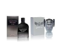 Coffret Eau De Cologne Pour Homme (3,4 Oz/100 Ml X 2 Pièces) Valentine Milano & Invincible Eau De Parfum Pour Homme Notes De Parfum Boisé, Épicé, Hespéridé Et Aromatique