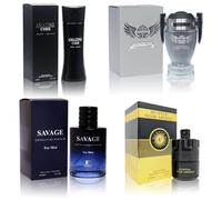 Coffret Eau De Cologne Pour Homme (3,4 Oz/100 Ml X 4 Pièces) Savage Ext & Amazing & Invicti & Hunter Absolu Eau De Parfum Pour Homme Notes De Parfum Boisé, Épicé, Hespéridé Et Aromatique
