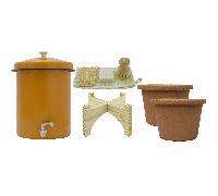 Coffret Ecofiltro 5 litres jaune - filtre à eau, support, kit d’entretien, 2 unités de filtration pour 4 ans.
