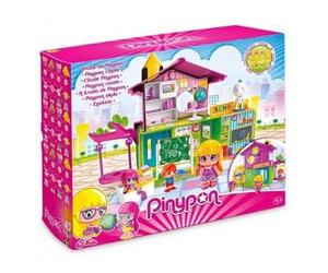 Coffret Ecole pour pinypon - salles de Classe, 3 Figurines, 30 Accessoires - Cours, Academie - Set Jouet Mini poupees et Carte