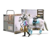 bruder 62506 - bworld Ecurie avec cheval et cavalière, Ferme équestre, Animal, Ferme
