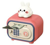 Coffret Éducatif pour,Distributeur Automatique avec Mot de Passe et Empreinte Digitale, Coffret Automatique Adorable,Banque Sécurisée - Cadeau Anniversaire Noël Fille Garçon Maison Jeux Éducatifs 4-1