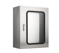 Coffret Électrique en Acier Inoxydable 304 Boîtier Contrôle Métallique | Coffret Électrique à Double Porte avec Plaque Galvanisée Serrure et Trous Câble Inférieurs(Indoor,HxWxD（15.7x11.8x9.8in）)