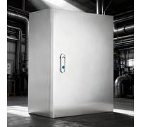 Coffret Electrique en Acier Inoxydable 60 x 80 x 20 cm, Boite de Derivation Etanche Exterieur IP66, Boîtier Électrique Universel avec Serrure et Plaque de Montage(40x50x18cm)