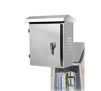 Coffret électrique en Acier Inoxydable de 0,8 mm d'épaisseur, étanche à la poussière et verrouillable avec vis de Fixation, Protection Contre Les intempéries(50x40x30cm)