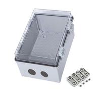 Coffret Electrique en Plastique ABS, Armoire Electrique Étanche à la Poussière et à L'eau IP65, avec Couvercle Transparent en Polycarbonate, Passe-câbles, Plaque de Montage(40x30x20cm/16x12x8in)