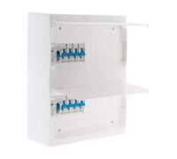 Zenitech Coffret électrique équipé 26 modules T1/T2 – 8 disjoncteurs – Blanc