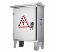 Coffret Electrique Etanche, Boite de Derivation en Acier Inoxydable 304, Boitier Electrique Etanche Ip65 avec Serrure et Plaque de Montage(50x40x20cm/20x16x8in)