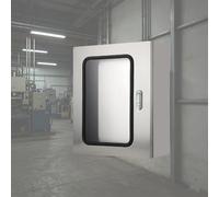 coffret electrique etanche Boîte Électrique À Fenêtre Visible Pour Distribution D'énergie Au Sol, Armoire De Jonction De Boîtier En Acier Inoxydable 304(C-H 40 CM L 40 CM W 25 CM)