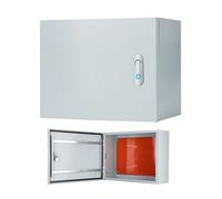 Coffret Électrique Étanche, Boîte Électrique Verrouillable en Acier, avec Plaque de Montage et Mise à la Terre, Panneau de Porte Renforcé, Matériau Robuste, Largement Utilisée(40x30x20cm)