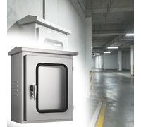 coffret electrique etanche Coffre De Jonction En Acier Inoxydable 304, Armoire De Distribution De 40 Cm De Long Avec Serrure En Métal, Boîtier De Commande(C-H 40 CM L 40 CM W 25 CM)