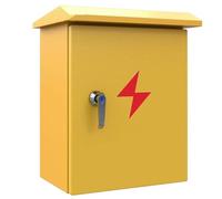 Coffret Electrique Etanche Étanche Jaune, Boîtier de Jonction Mural avec Plaque de Montage Isolante Boite Electrique et Couvercle à Charnières(40x50x20cm/16x20x8in)