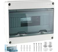 Coffret Electrique Etanche Exterieur 12 Modules Ip65, Boitier Electrique pour le Disjoncteur, Matériau d'Abs Étanche et Poussière, Coffret Electrique pour le Jardin Ou les Zones Extérieures