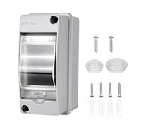 Coffret Electrique Etanche Exterieur: Boîte Etanche Electrique Exterieur IP65, Tableau Electrique 1 Rangée Etanche 2 Modules, Boîtier Electrique, Tableau Electrique Etanche Pour Disjoncteur Mural