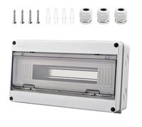 Coffret électrique étanche extérieur IP65 18 modules - ABS/PC, porte transparente, 3 connecteurs