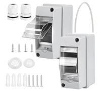 Coffret Electrique Etanche Exterieur IP65, Boite de Boitier Etanche Electrique, Boitier de Jonction, Armoire de Contrôle ABS de Surface en Plastique (2 pièces 2 voies)