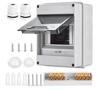 Coffret Electrique Etanche Exterieur IP65, Boîte de Distribution 5 Modules, Boite de Boitier Etanche Electrique, Boitier de Jonction, Armoire de Contrôle ABS de Surface en Plastique