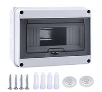 Coffret Electrique Etanche Exterieur IP65, Boîte de Protection de Distribution, 8 Modules, ABS de Surface en Plastique, Boîte à Fusibles en Saillie Installation Dans le Jardin ou D'Autres Zones