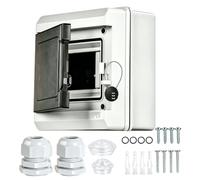 Coffret Électrique Étanche Extérieur IP65 Une Rangée 8 Modules | Boitier Etanche Electrique Exterieur, Bornes en Laiton, d'une Serrure à Combinaison, pour Jardins, Fermes, Bornes de Recharge