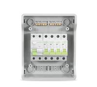 Coffret Electrique Etanche Exterieur, Tableau élec Unité de consommation IP66, boîte à fusibles 6 voies, commutation équipée RCD 63Amp 30mA + 1X6Amp, 1X10Amp, 1X16Amp et 1X32Amp MCB