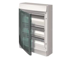 Coffret électrique étanche nu 1 rangée 8 modules porte transparente étanche IP65 ABB