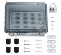 Coffret Electrique Exterieur, 22 x 17 x 11 cm Boîtier de Distribution Electrique IP66, Boîtier de Projet Universel avec Serrure à clé et Accessoires D'installation, pour Câblage Extérieur