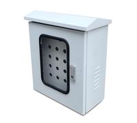 Coffret Electrique Extérieur, Armoire Electrique Etanche IP65 À Double Porte avec Serrure, Plaque de Montage et Fenêtre de Visualisation(40x50x25cm/16x20x10in)
