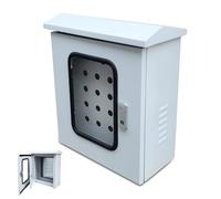 Coffret Électrique Extérieur Étanche Ip65 À Double Porte, Armoire De Distribution Électrique Avec Plaque De Montage Verrouillable Et Fenêtre De Visualisation, 30 X 40 X 20 Cm / 12 X 16 X 8 Pouces