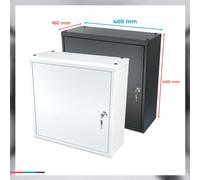 Stalflex Boite de Derivation Etanche Exterieur 400x400x160mm IP20 - Coffret Electrique Etanche en Acier et étanche à la Poussière - Boite de Derivation avec Serrure et Deux Clés