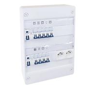 Coffret électrique monté-câblé évolutif 2 rangées 26 modules - pour T1/T2 - Évolution - EUROHM - 19421