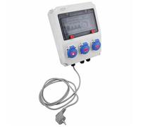 EDENEA - Coffret Electrique Piscine sur Prises - Pompe Filtration+Robot Piscine+Projecteur LED - Protection 30mA - Horloge - Idéal pour Piscine Hors Sol