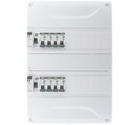 Coffret électrique pré-équipé 26 modules 2 rangées - 2x10A + 2x16A + 3x20A + 1x32A + 2 ID 40A - Novelec