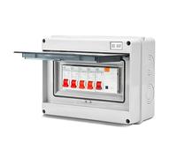 Coffret Electrique, Tableau Electrique Boîte à fusibles for unité de consommation caravane camping-car, hangar Garage 4 voies avec panneau Distribution RCD et X MCB, pièces électriques(2x63A 20A 32A)