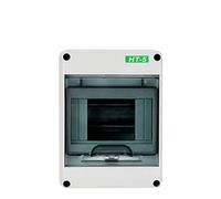 Coffret Electrique, Tableau Electrique Boîte de commutation à fusibles étanche IP65, 2 boîtes MCB 40A 30mA RCD, rangée horizontale anti-poussière, Mini unité consommation en plastique(5 Way)