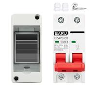 Coffret Electrique,Tableau Electrique Boîte de distribution jonction d'installation panneau extérieur plastique IP65 avec combinaison disjoncteur MCB(HT-2 and DZ47B,25A)