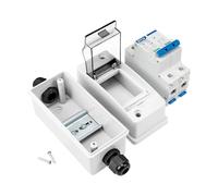 Coffret Electrique,Tableau Electrique Disjoncteur miniature bipolaire CC 500 V 10 A 16 A 20 A 25 A 32 A 40 A 63 A for système solaire photovoltaïque avec boîtier étanche(10A)