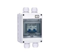 Coffret Electrique,Tableau Electrique Disjoncteur PV DC 12 V 24 500 for batterie solaire, onduleur 2P MCB 16 A 40 A 63 A 100 A 125 A avec boîtier étanche IP65(DC500V,63A)