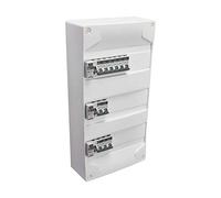 Coffret électrique - Tableau électrique étanche - Coffret pré-équIPé - 3 rangées - 39 modules - 11 disjoncteurs - 3 inter diff 40A type A / 40A type AC / 63A type AC - 707645 Debflex