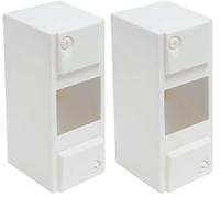 Coffret électrique - Tableau électrique étanche - Coffret tableau - Module électrique - coffret modulaire vide 1 rangée - 4 modules - Dimensions 86 mm x 160 mm x 73 mm - Blanc - 707240 Debflex