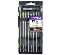 Coffret embout de vissage extra long Tivoly - Longueur 120 mm - 17 pièces