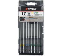 Tivoly Coffret d'embouts de vissage 11501570038, gris, 25/120 mm, 17 pièces