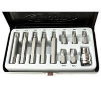 Coffret embouts Spline M5-M12 Acier S2 Support 3/8