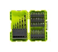 Coffret empilable 38 accessoires mi tes perçage vissage : 6 forets HSS embouts &