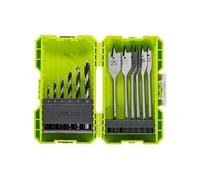 Coffret empilable perçage bois 12 accessoires 6 forets 6 meches plates RAK12SWD