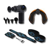 Coffret EMS Sculpt & Récupération - Électrostimulation Musculaire Corps Entier & Fessiers + Pistolet de Massage, Tonification & Récupération